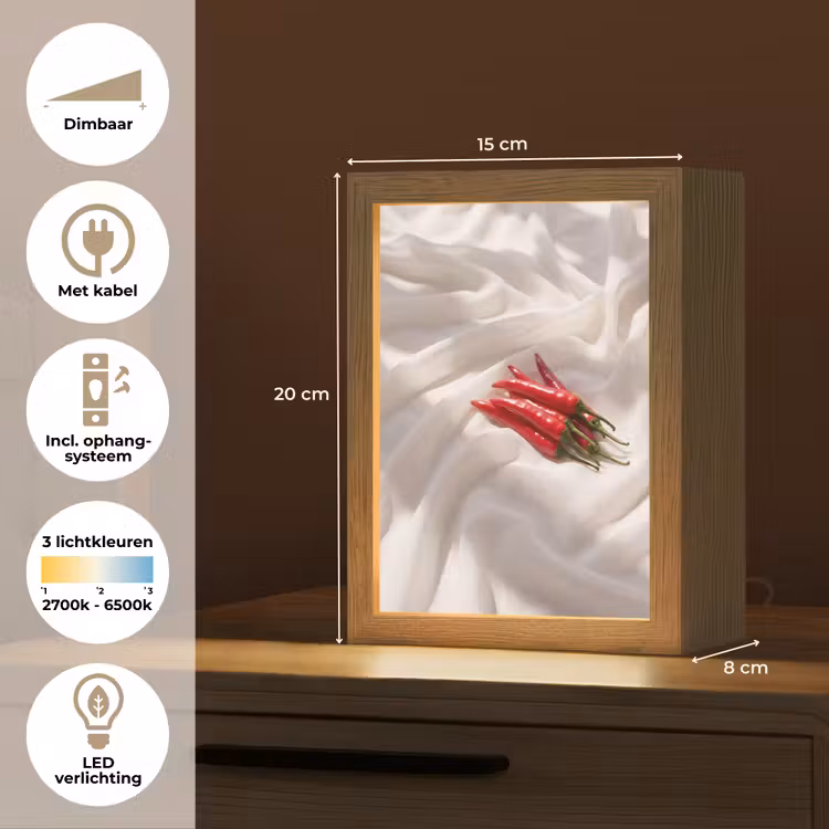 Gepersonaliseerde Lightbox - Peper - Rood - Eten — 7