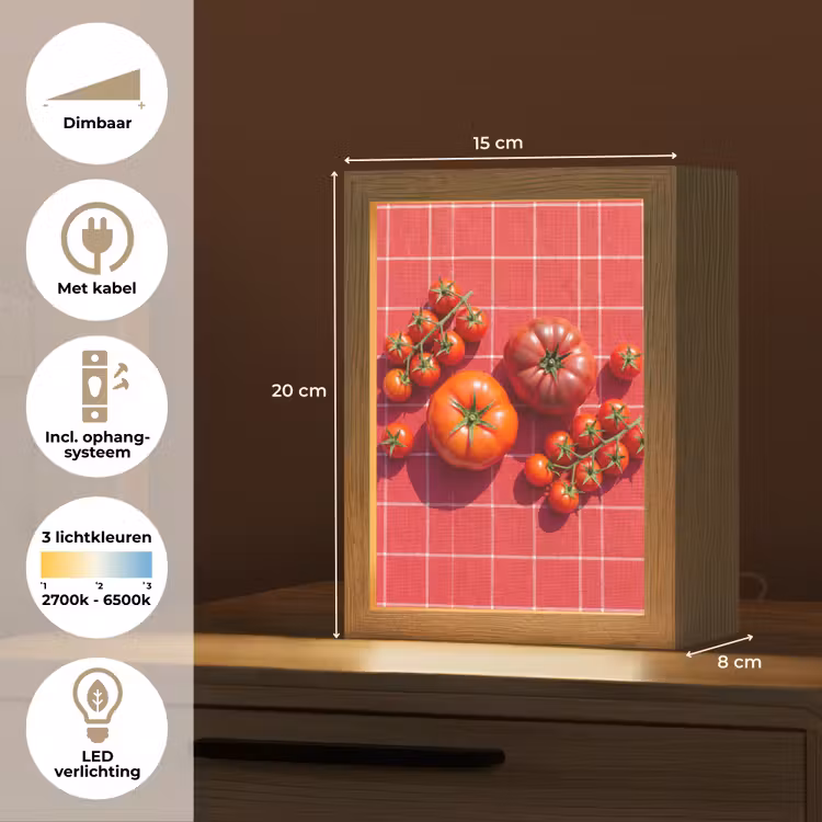 Gepersonaliseerde Lightbox - Tomaat - Rood - Eten — 7