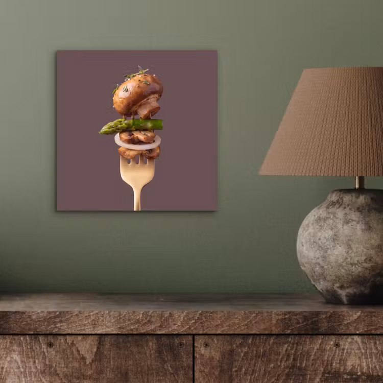Aluminium schilderij - Eten - Gestapeld - Vork — 3