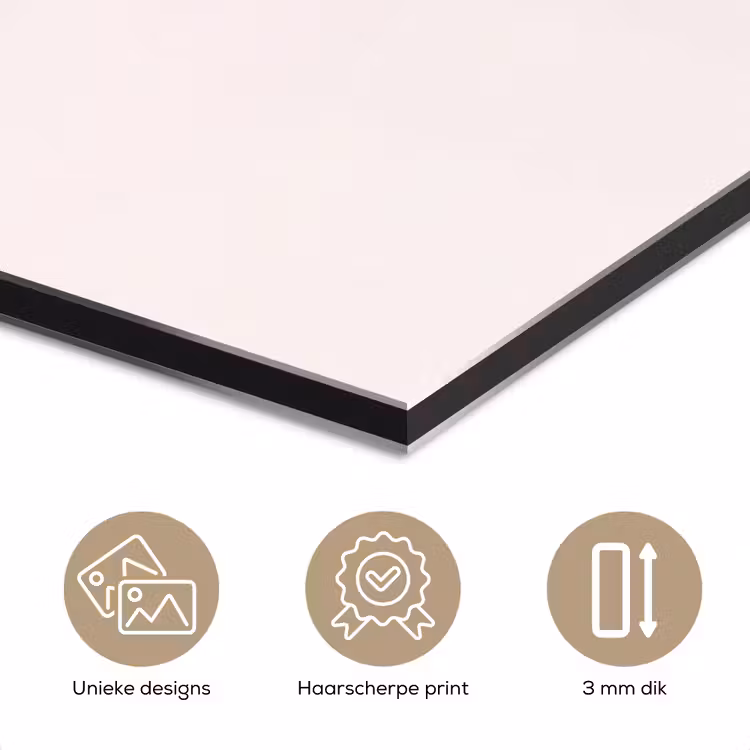 Aluminium schilderij - Vork - brownie - aardbei — 7