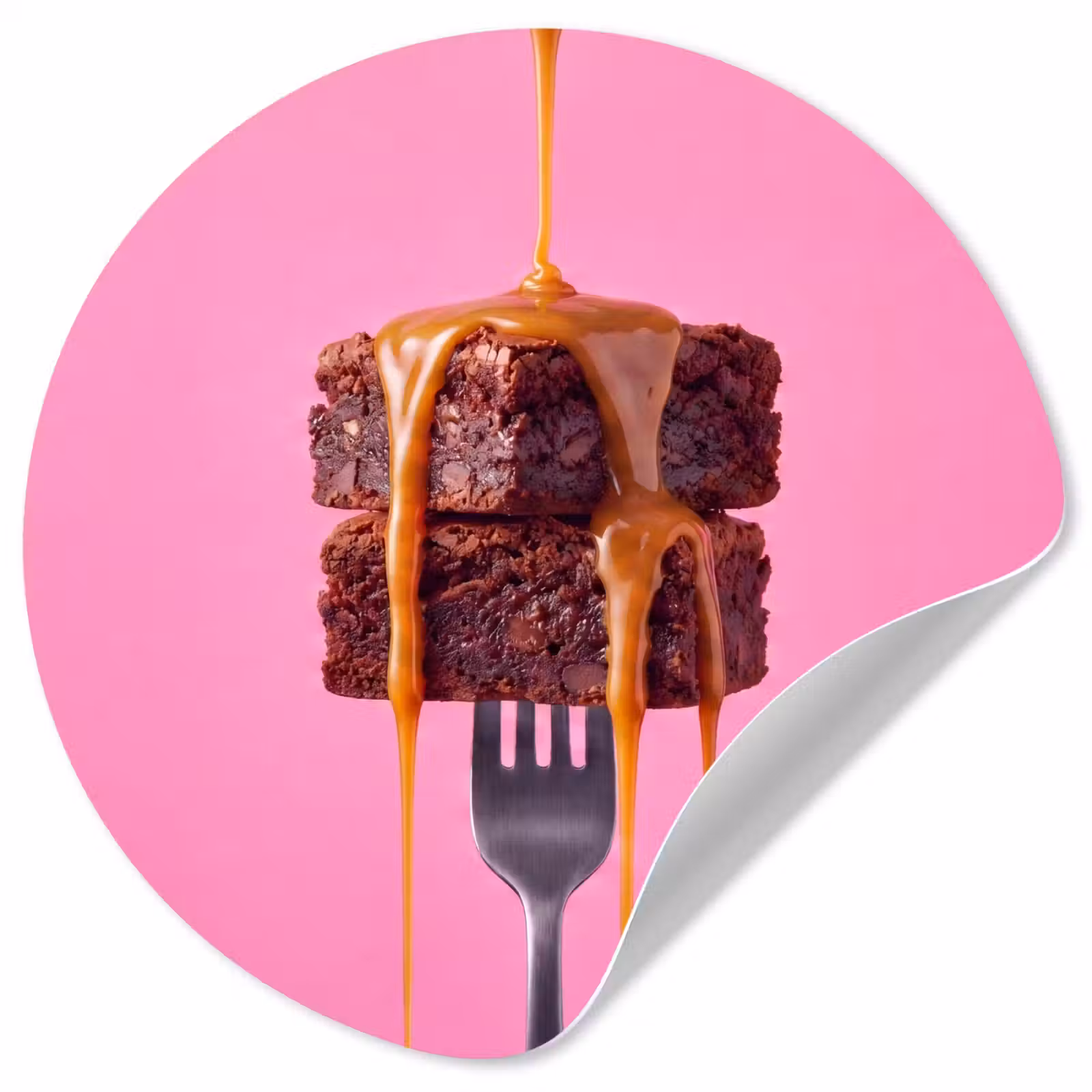 Behangcirkel - Brownie - Karamel - Eten — 1