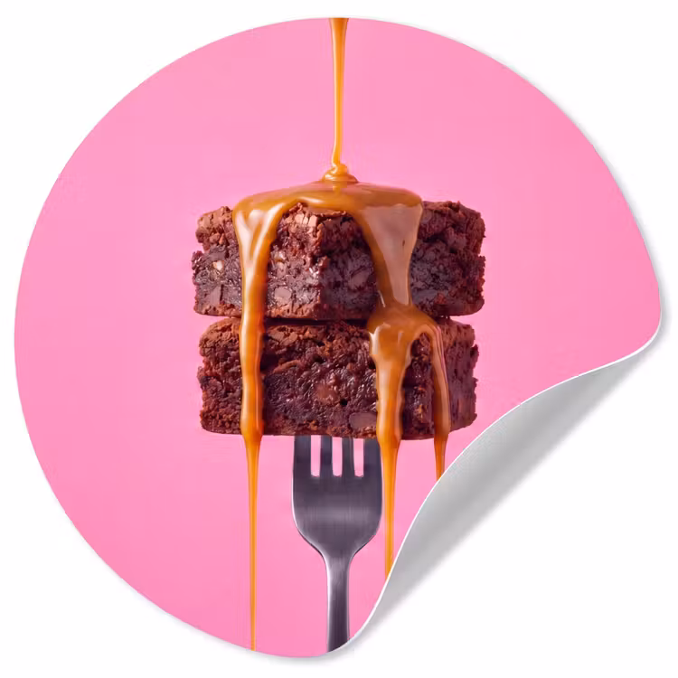 Behangcirkel - Brownie - Karamel - Eten — 1