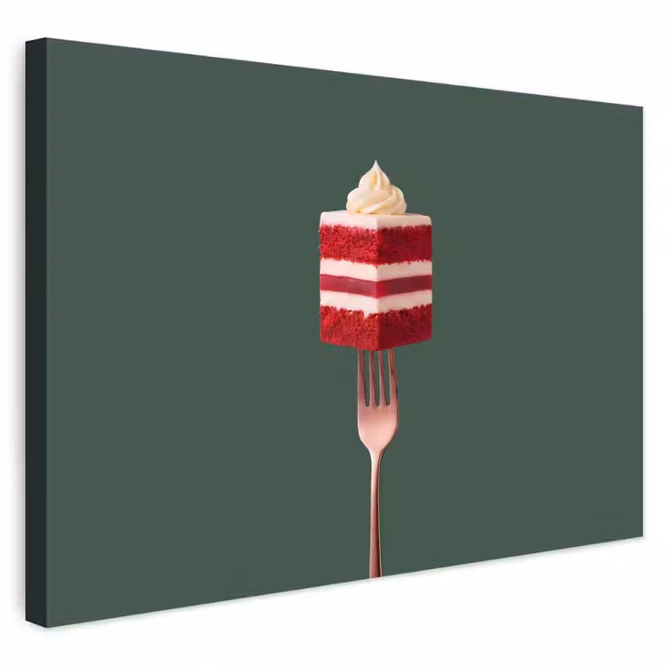 Buiten canvas - Cake - Vork - Rood — 1