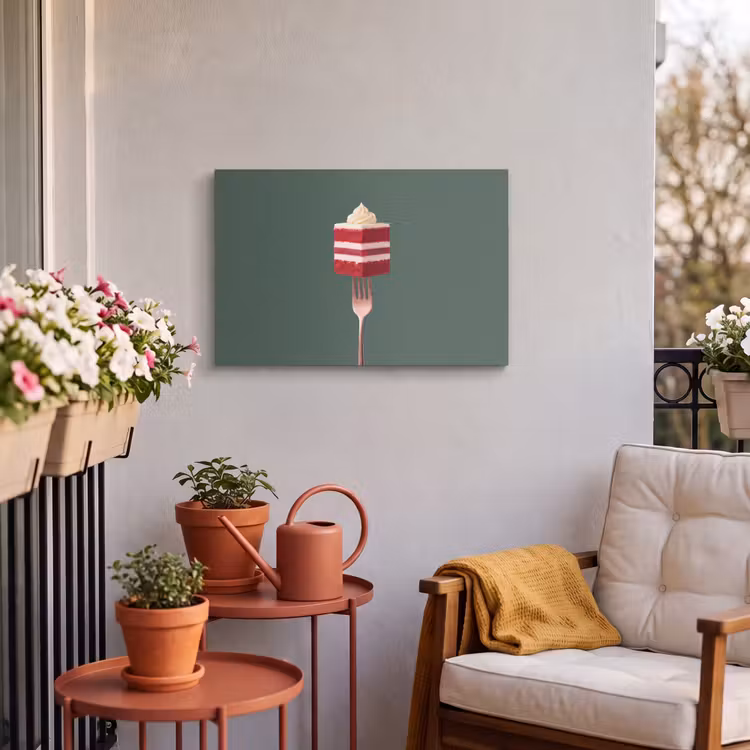Buiten canvas - Cake - Vork - Rood — 3