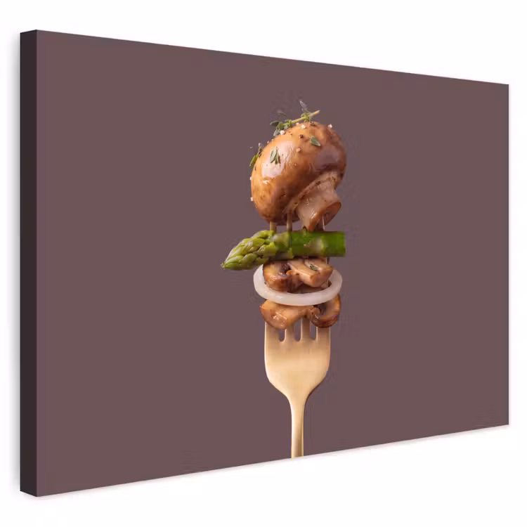 Buiten canvas - Eten - Gestapeld - Vork — 1
