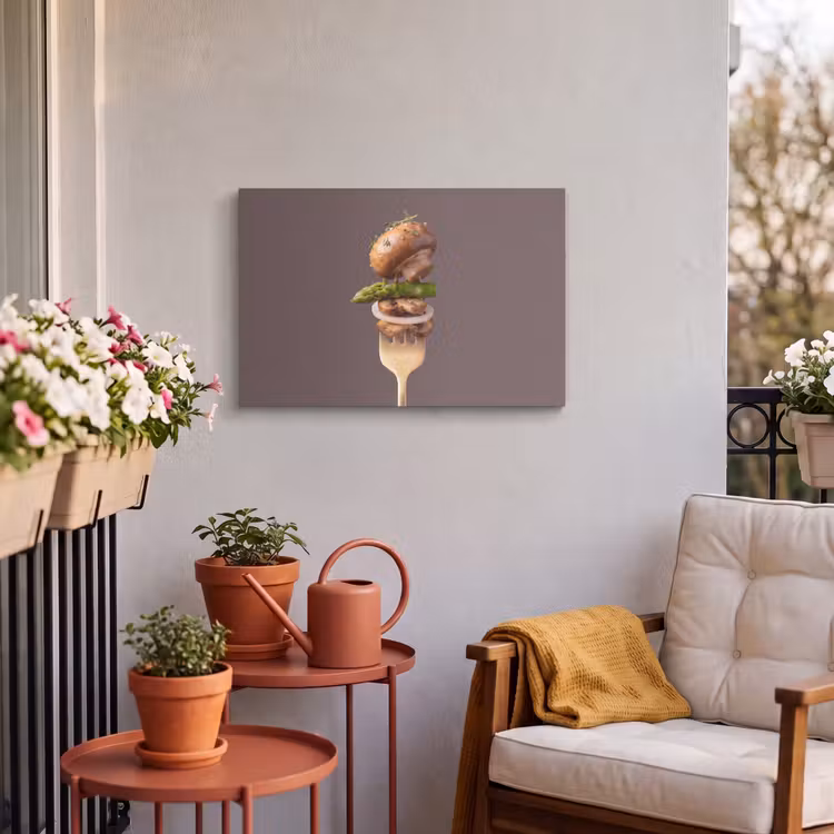 Buiten canvas - Eten - Gestapeld - Vork — 3