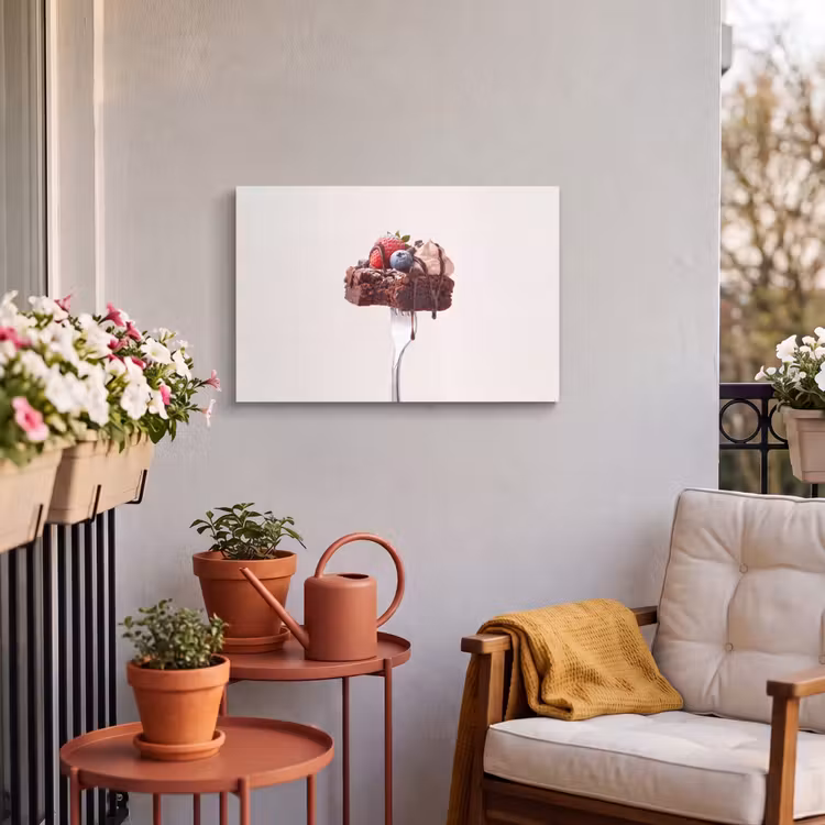 Buiten canvas - Vork - brownie - aardbei — 3