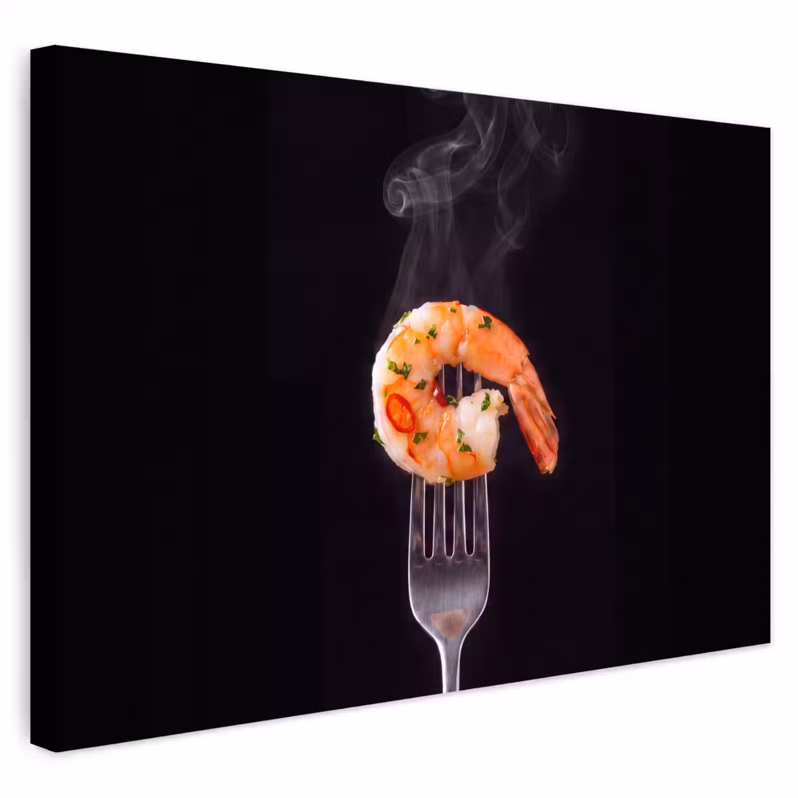 Buiten canvas - Eten - Garnaal - Vork — 1