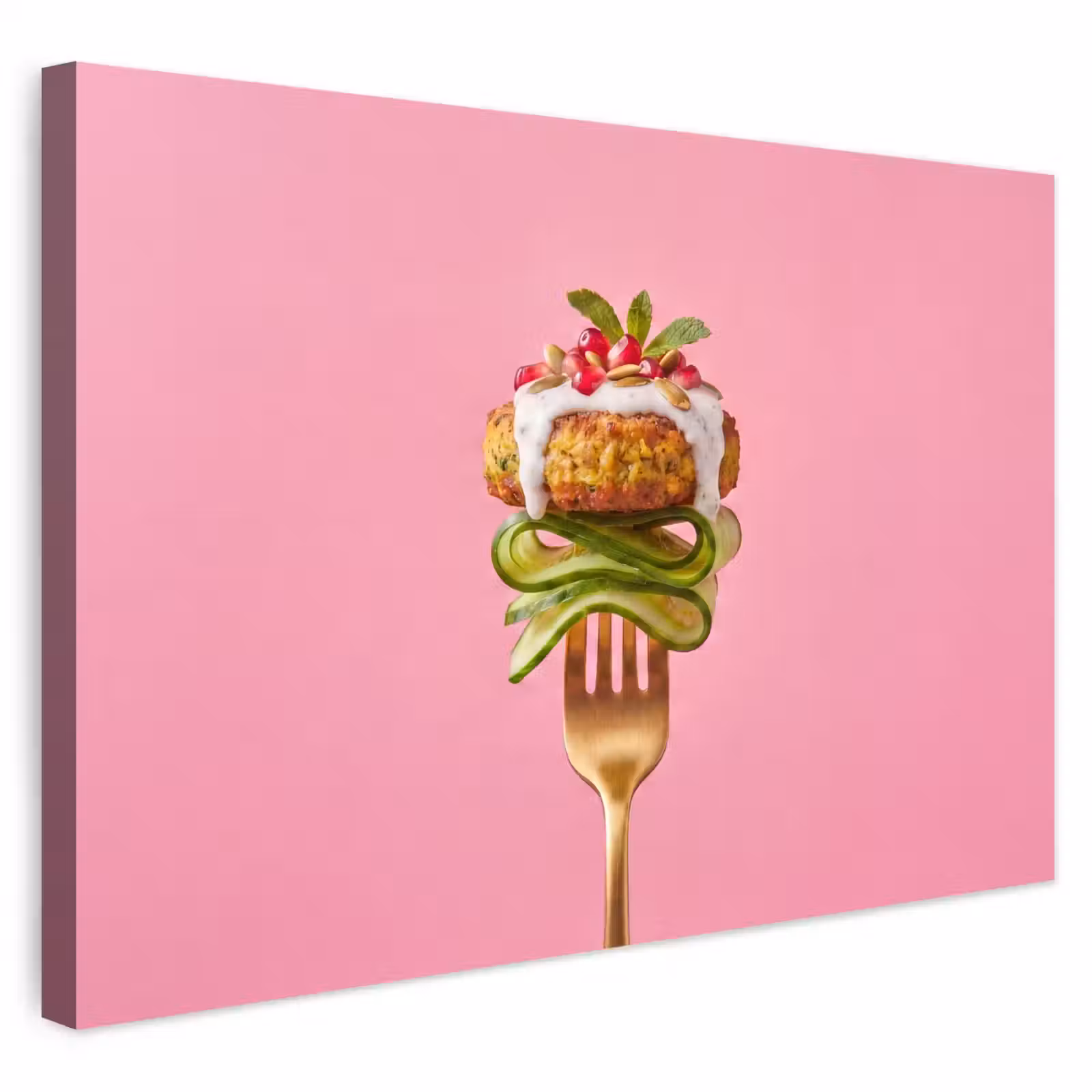 Buiten canvas - Eten - Vork - Roze — 1