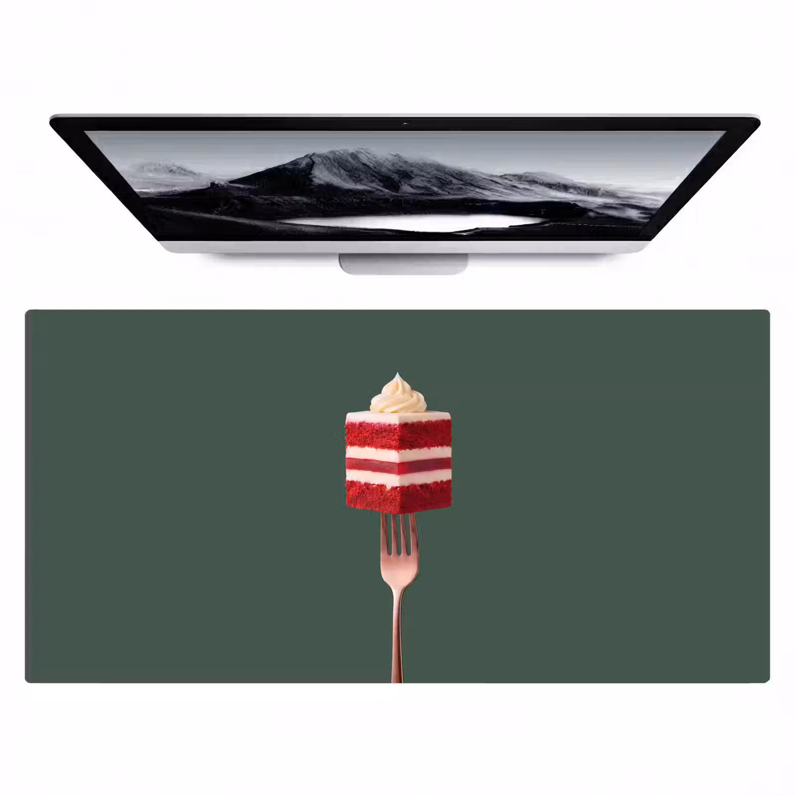 Bureau onderlegger - Cake - Vork - Rood — 1