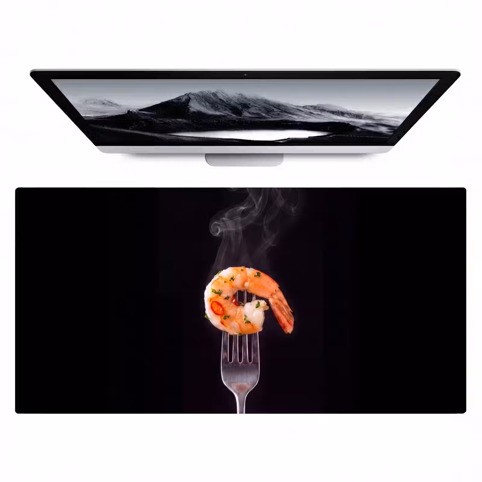 Bureau onderlegger - Eten - Garnaal - Vork — 1