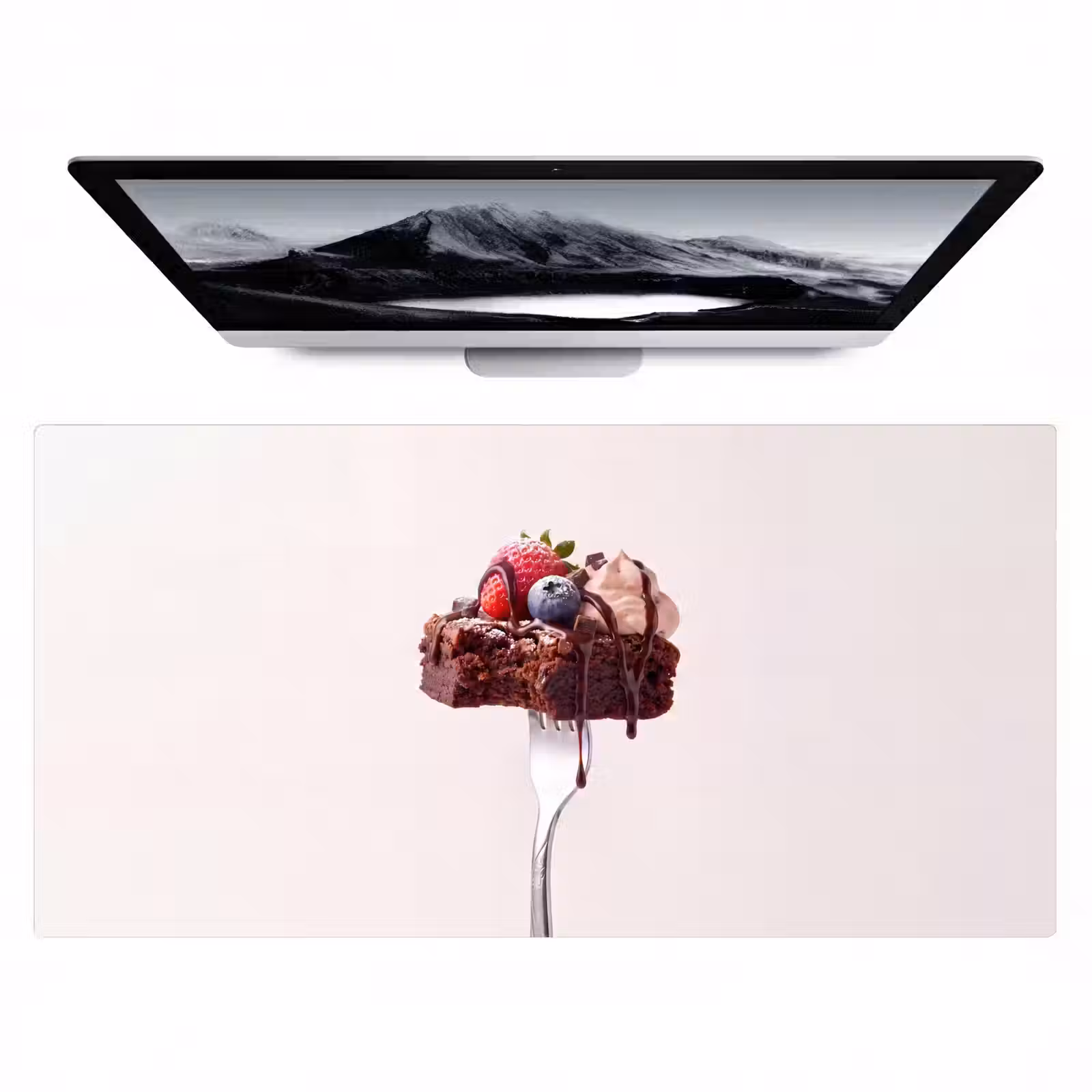 Bureau onderlegger - Vork - brownie - aardbei — 1