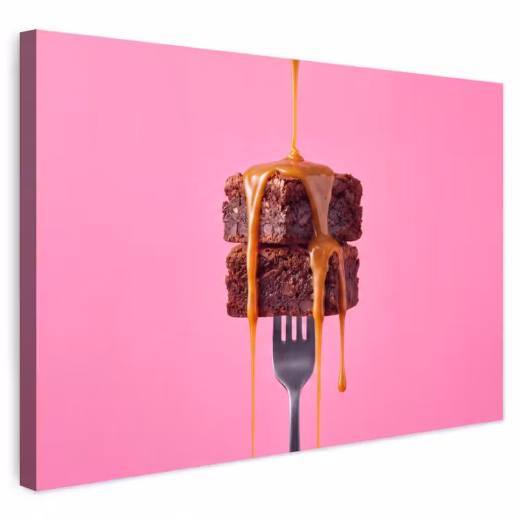Buiten canvas - Brownie - Karamel - Eten — 1