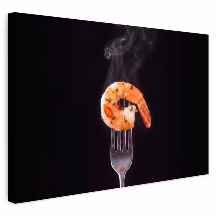 Buiten canvas - Eten - Garnaal - Vork — 1