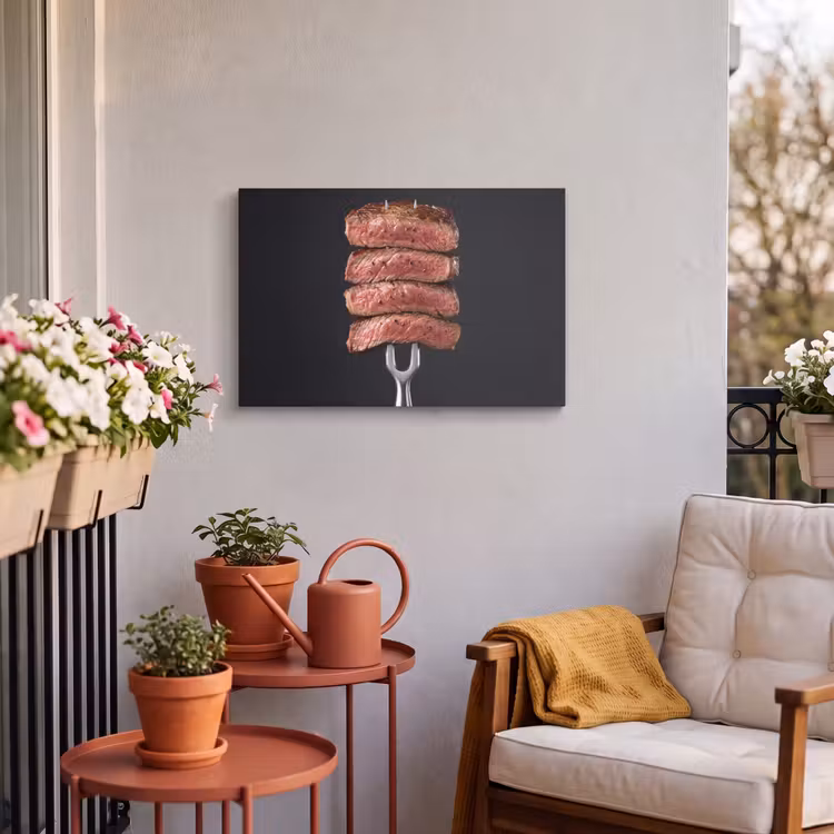Buiten canvas - Eten - Rosé - Vork — 3