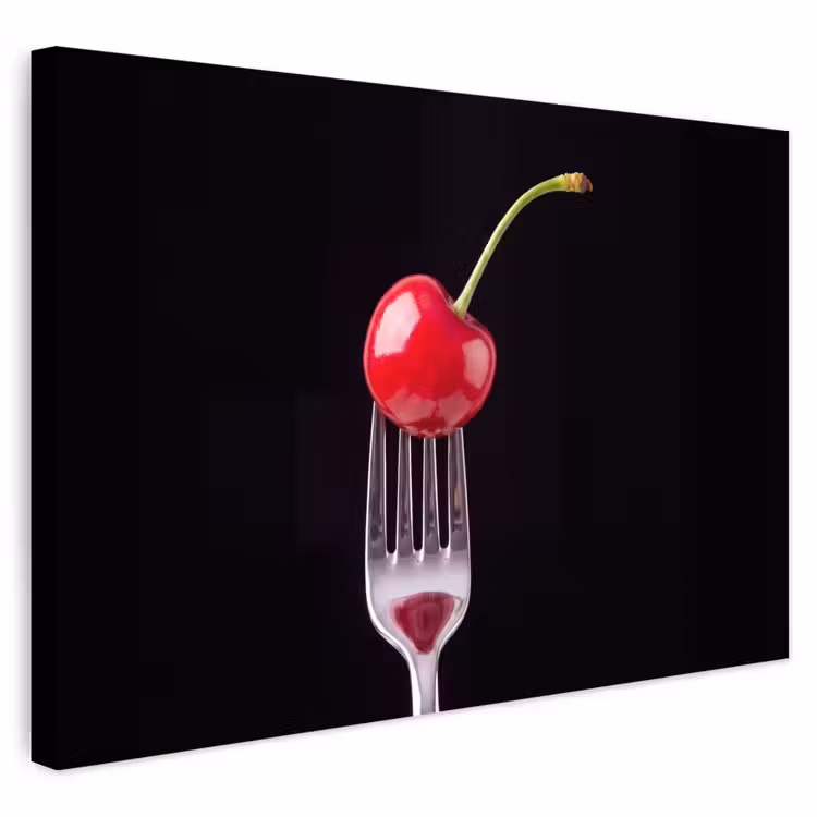Buiten canvas - Rode kers - Vork — 1