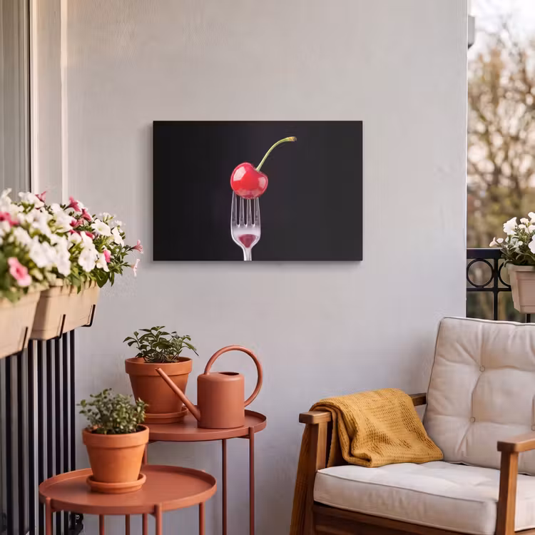 Buiten canvas - Rode kers - Vork — 3