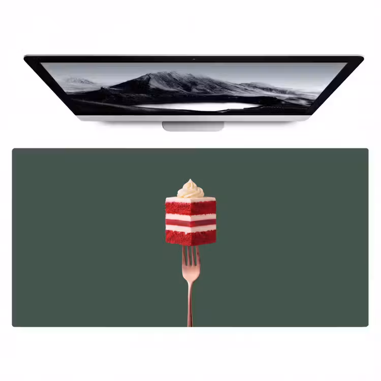 Bureau onderlegger - Cake - Vork - Rood — 1