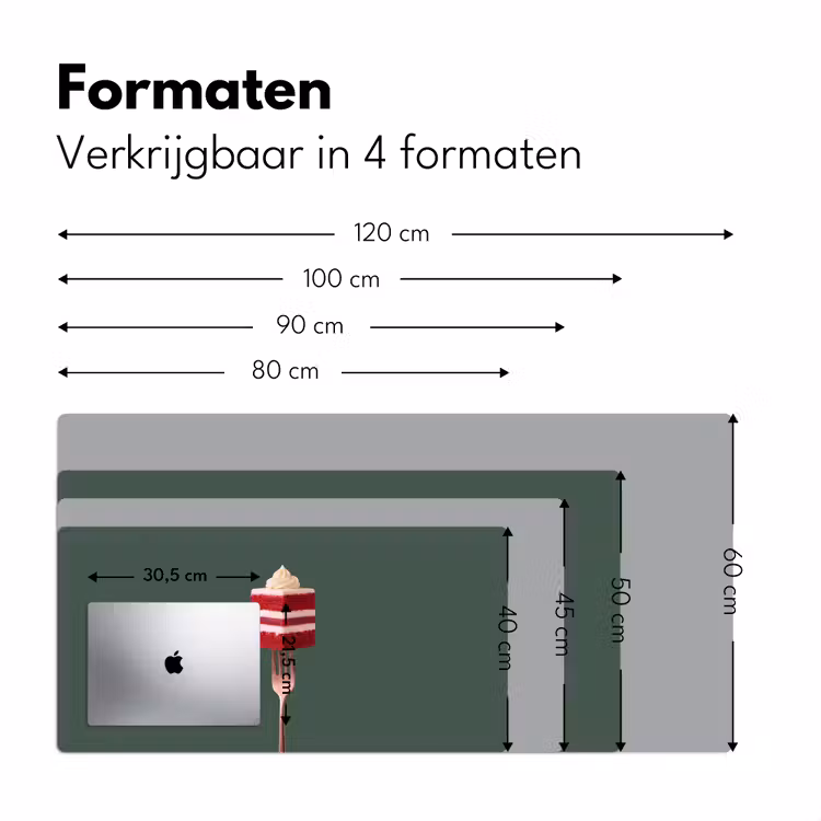 Bureau onderlegger - Cake - Vork - Rood — 8