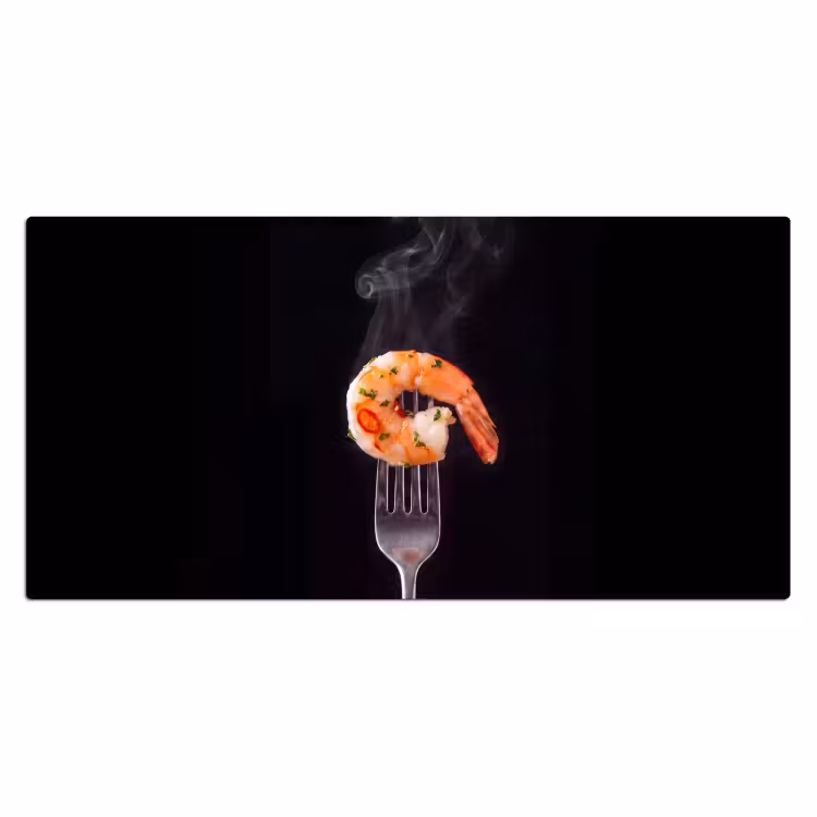 Bureau onderlegger - Eten - Garnaal - Vork — 2