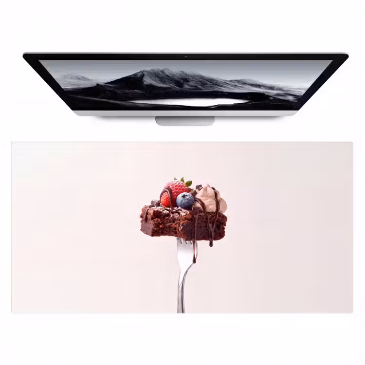 Bureau onderlegger - Vork - brownie - aardbei — 1