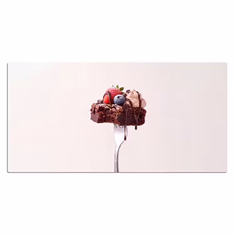 Bureau onderlegger - Vork - brownie - aardbei — 2