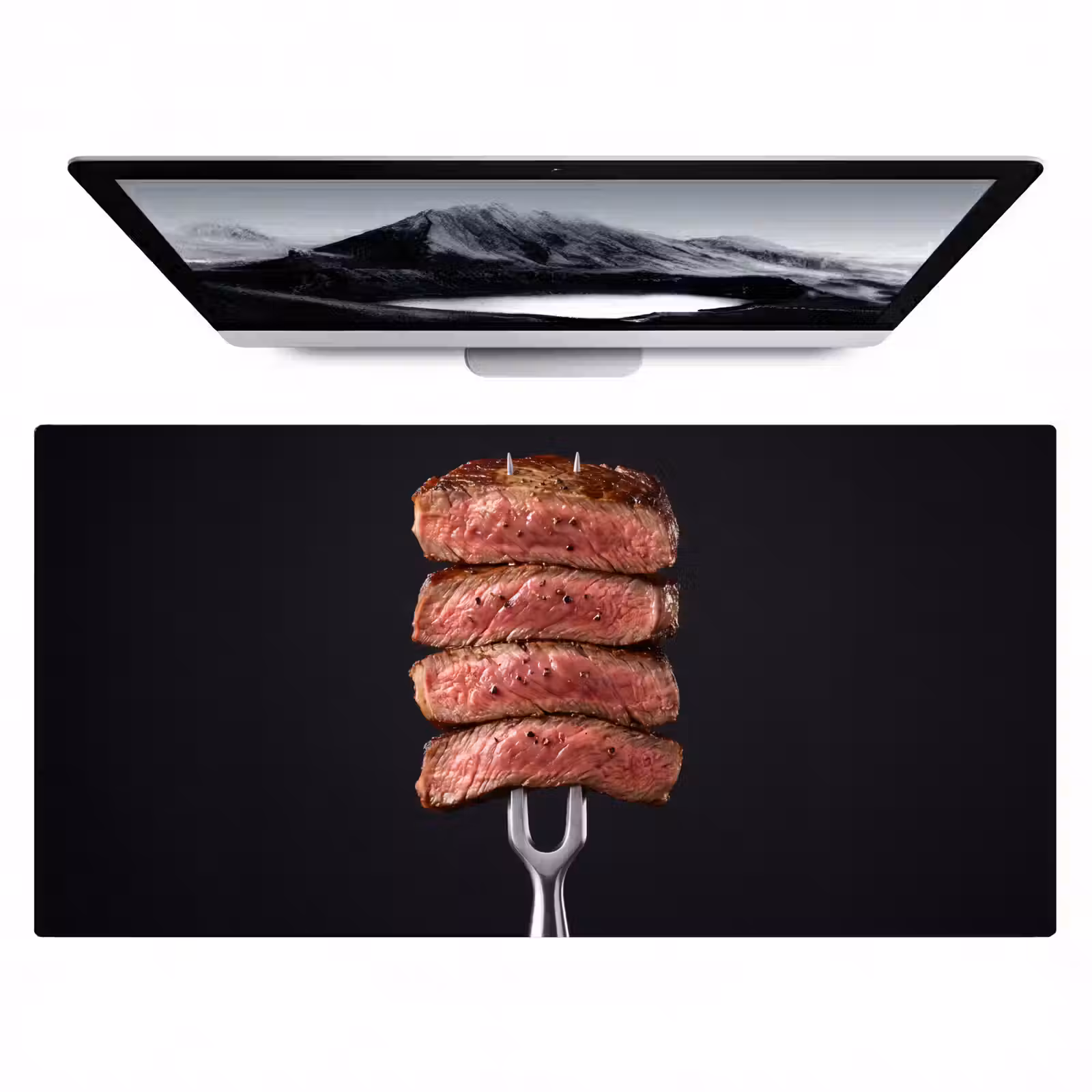 Bureau onderlegger - Eten - Rosé - Vork — 1