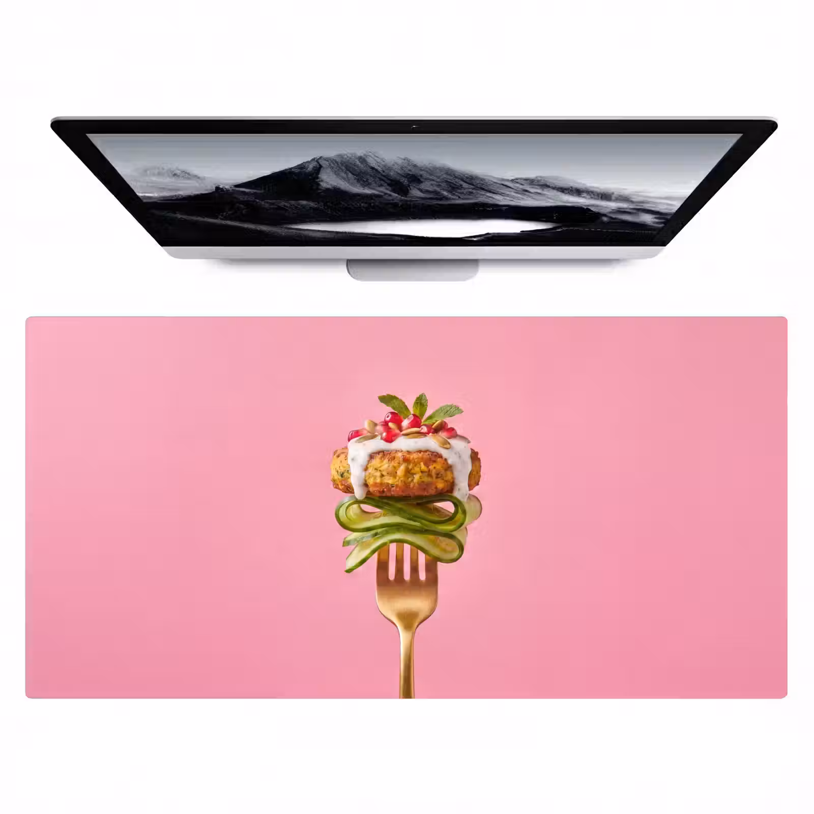 Bureau onderlegger - Eten - Vork - Roze — 1
