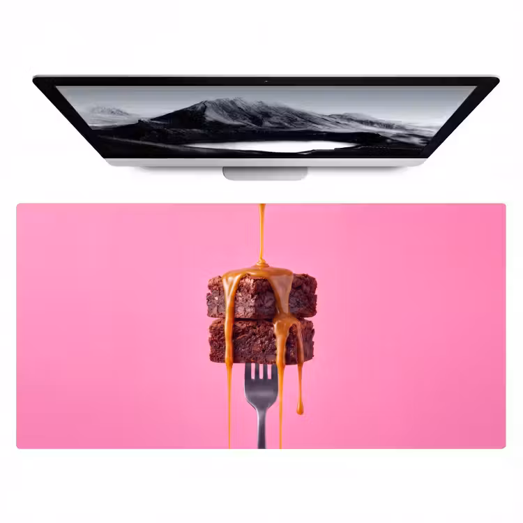 Bureau onderlegger - Brownie - Karamel - Eten — 1