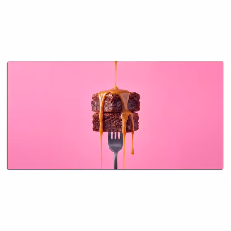 Bureau onderlegger - Brownie - Karamel - Eten — 2