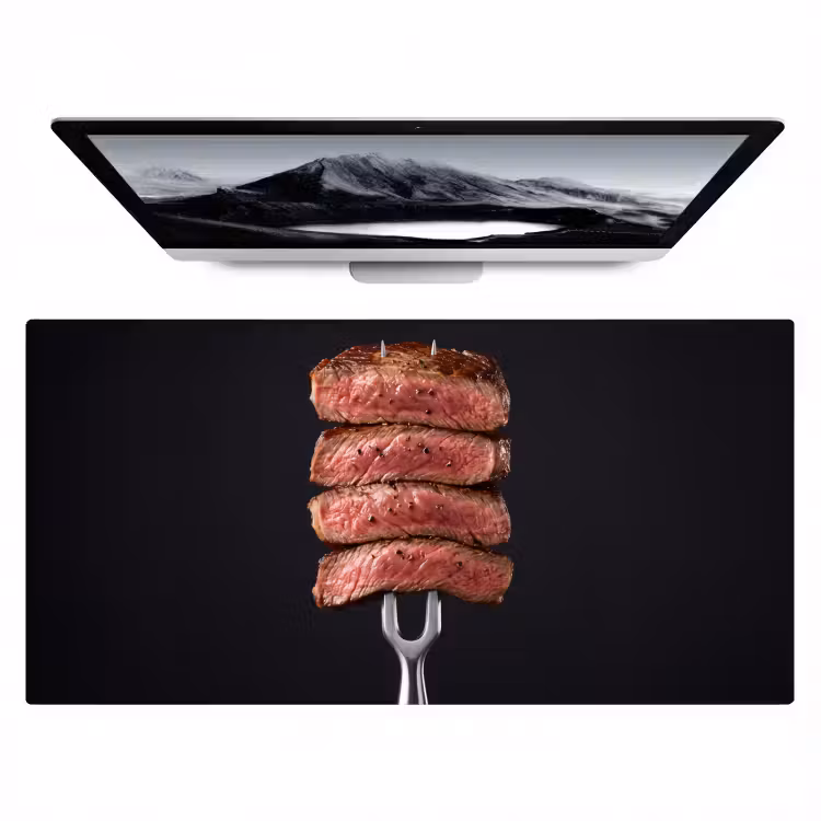 Bureau onderlegger - Eten - Rosé - Vork — 1