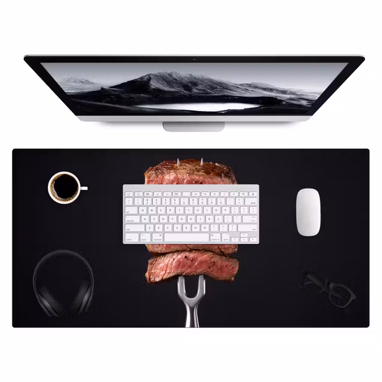 Bureau onderlegger - Eten - Rosé - Vork — 4