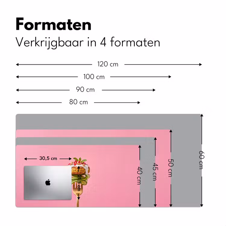 Bureau onderlegger - Eten - Vork - Roze — 8