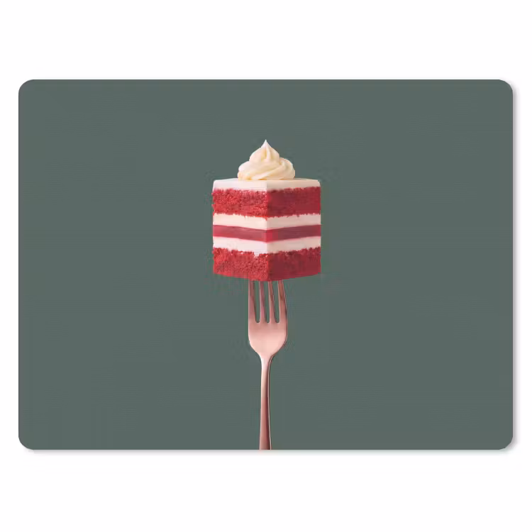 Muismat - Cake - Vork - Rood — 1