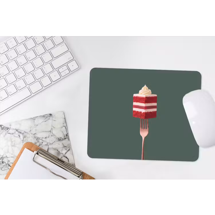 Muismat - Cake - Vork - Rood — 2