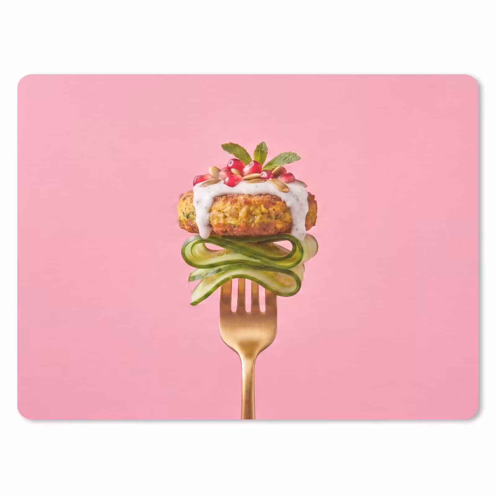 Muismat - Eten - Vork - Roze — 1