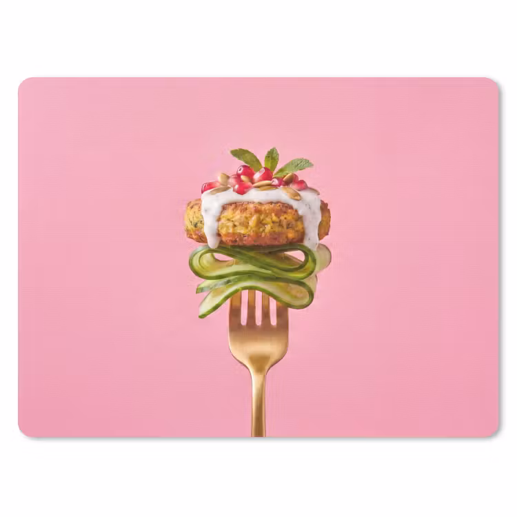 Muismat - Eten - Vork - Roze — 1