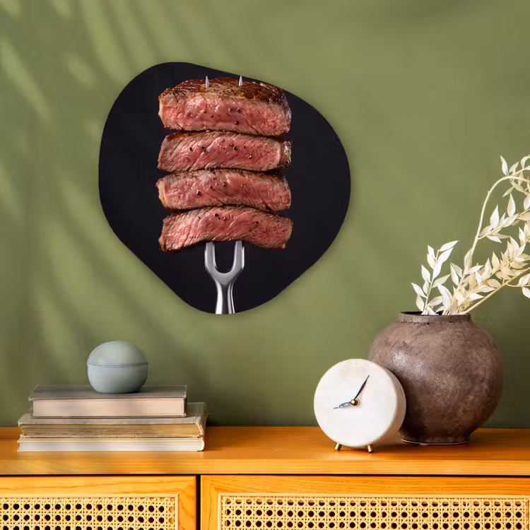 Organisch schilderij - Forex - Eten - Rosé - Vork — 2