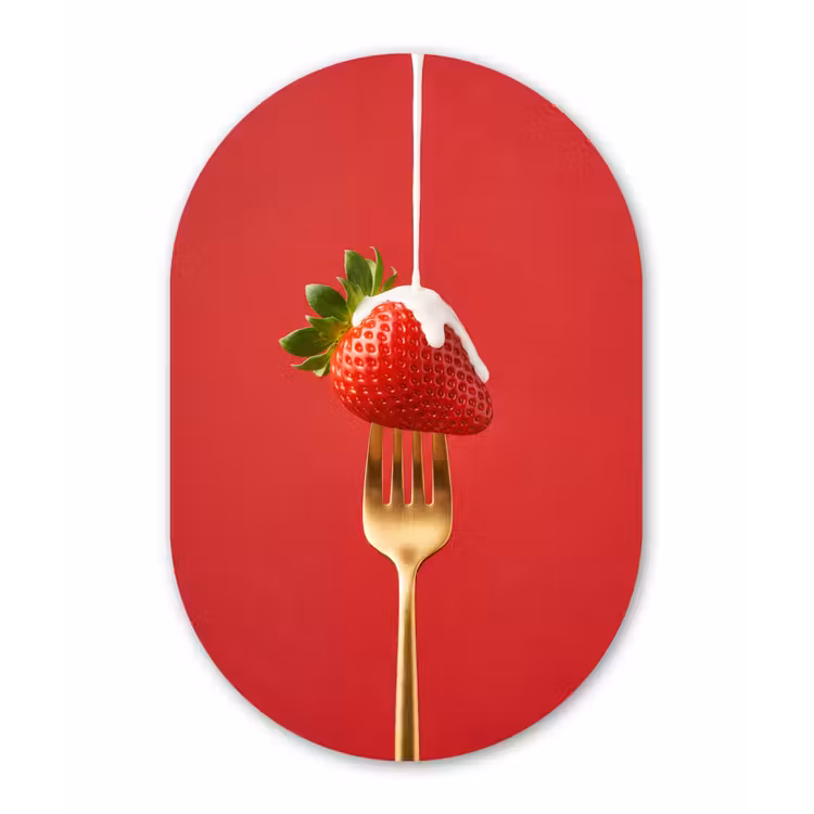 Muurovaal - Glas - Fruit - Room - Modern — 1
