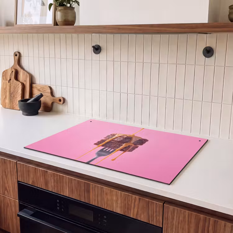 Inductie beschermer en spatscherm (2in1) - Brownie - Karamel - Eten — 3