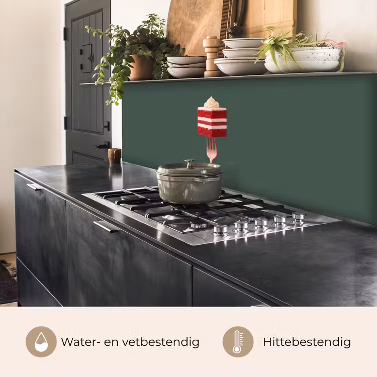 Keuken achterwand - Cake - Vork - Rood — 3