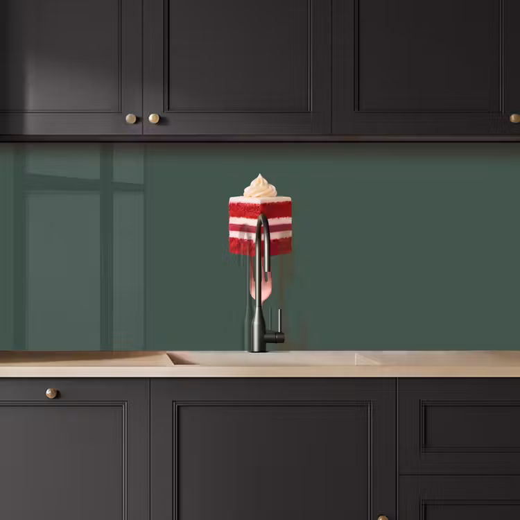 Keuken achterwand - Cake - Vork - Rood — 6