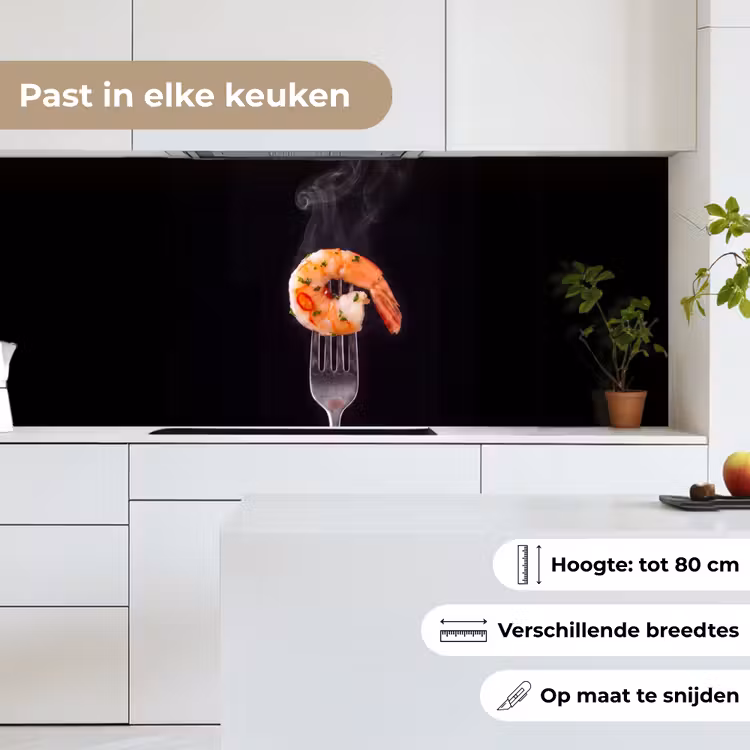 Keuken achterwand - Eten - Garnaal - Vork — 4