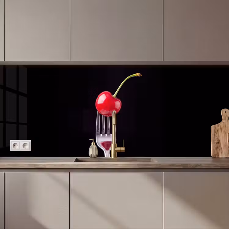 Keuken achterwand - Rode kers - Vork — 1