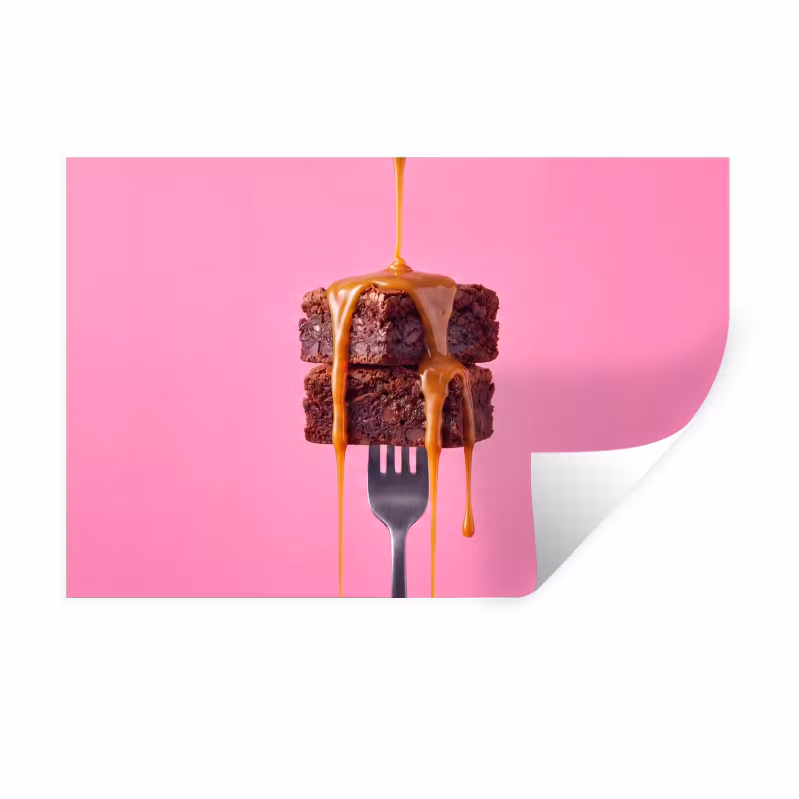 Muursticker - Brownie - Karamel - Eten — 1