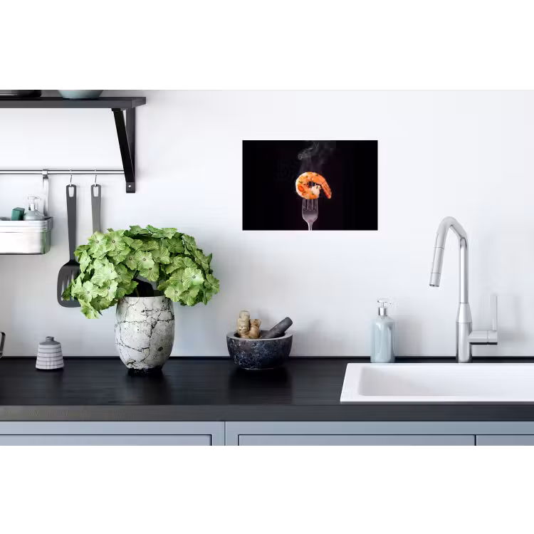 Muursticker - Eten - Garnaal - Vork — 2