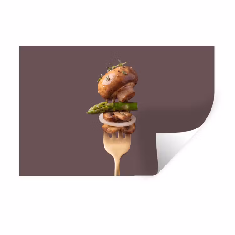 Muursticker - Eten - Gestapeld - Vork — 1