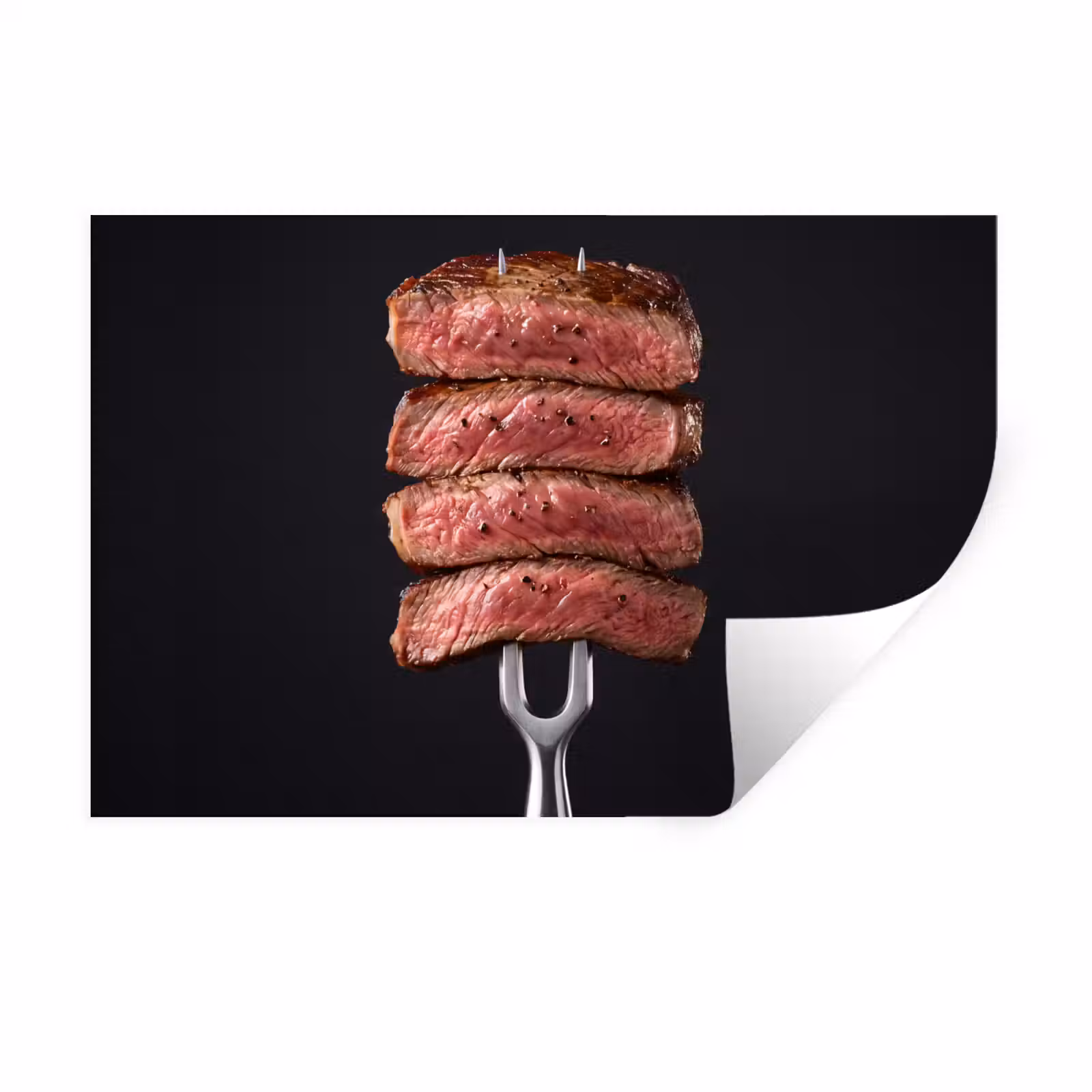 Muursticker - Eten - Rosé - Vork — 1