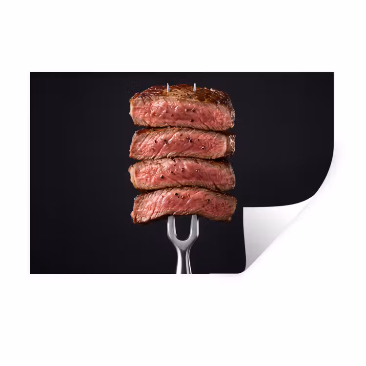 Muursticker - Eten - Rosé - Vork — 1