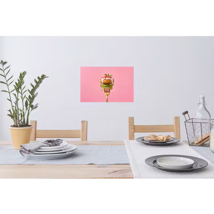 Muursticker - Eten - Vork - Roze — 3
